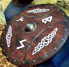 Handmade Wooden viking round shield - Free Customization picture