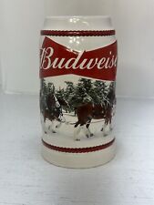 NIB 2016 Budweiser Holiday Stein Christmas Beer Mug from Annual Series w/ COA picture