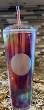 Starbucks Summer 2021 Rainbow Pride Kaleidoscope 24oz Cold Cup Tumbler Brand New picture
