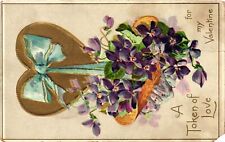 VTG EMBOSSED Postcard- Valentine, A token of love for 1910 UnPost picture