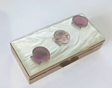 Vintage TRICKETTES BY WIESNER Case w/ Mother-of-Pearl & Molded Glass Shells picture
