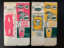 Lot of 2 Vintage Unused BATMAN All Star Fruit Drink & Lemon Cartons 1966 picture