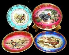 STW Bavaria Gilt Encrusted Hunting Cabinet Plates: Pheasants & Turkey picture