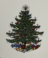 Cuthbertson Trivet Original Christmas Tree 6” Ceramic Cork Backed Trivet England picture