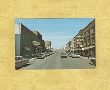X Canada Saskatchewan 1960-70s era postcard MAIN ST SHOPS VINTAGE CARS  picture