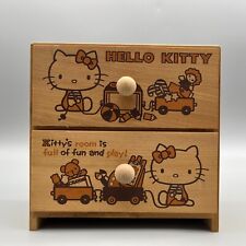 Sanrio Hello Kitty Wooden Organizer with Drawers Vintage 1976 Rare Collectible picture
