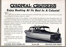1950 Print Ad Colonial Cruisers 31' Watermaster Cruiser Boats Millville,NJ picture