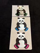 Vintage 80’s HAMBLY Foil PANDA BEAR Stickers picture