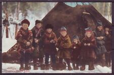 g2544/ Sweden Lapland Postcard c1914 # Gellivare Lap Children Outside Tent picture