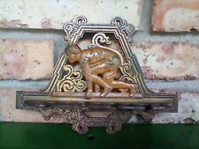 ANTIQUE JUDD CAST IRON PIPE HOLDER W/ TRACK AND FIELD SPRINTER ATHLETE picture
