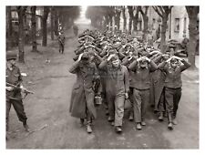 GERMAN POW SOLDIERS CAPTURED AT FRIEDRICHSFELD GERMANY WW2 WWII 8X10 PHOTO picture