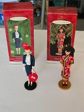 Lot of 2 Vintage Hallmark Keepsake Ornaments BARBIE ~ I LOVE LUCY & Chinese picture