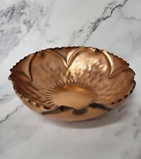 Vintage Gregorian Copper Hand Hammered Bowl Flower Shaped picture
