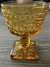 Vintage Indiana Glass Amber Colony Park Lane Sherbet Dessert Dish picture
