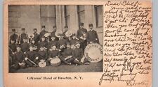 CITIZENS MARCHING BAND brocton ny original antique postcard chautauqua history picture
