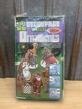 Vintage Arrow 32 Decoupage On Wood Christmas Ornaments New Sealed picture