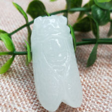10Pcs Natural Quartz White Afghanistan Crystal Cicada Carved Healing Gem Pendant picture