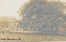 1912 lake sheridan PA house home residence real photo postcard RPPC Pennsylvania picture