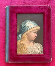 VICTORIAN TRADE CARD SCRAPBOOK BEAUTIFUL EMBOSSED COVER -71 TRADE CARDS & OTHERS picture