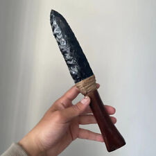 Natural obsidian knife hand carved Quartz Crystal point healing 250mm+/pc picture