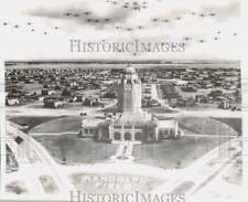 1934 Press Photo Air View of Randolph AFB During Graduation, Randolph, TX picture