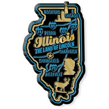 Illinois Premium State Magnet by Classic Magnets, 1.8