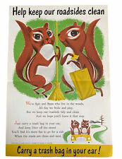 Vintage Oil Company Public Service Clean Up Poster Cartoon  picture