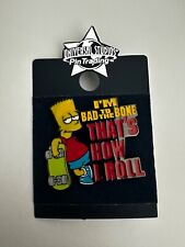Universal Studios The Simpsons Bart “I’m Bad To The Bone That’s How I Roll” Pin picture