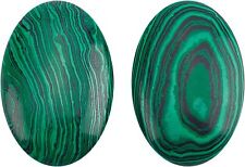 NBEADS 2 Pcs Green Malachite Stones 1.57×2.38