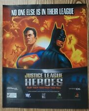 Justice League Heroes RPG Xbox PS2 2006 Vintage Game Print Ad Superman Poster  picture