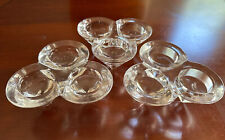 Vtg Unusual Glass Tea Light Candle Holder Three Pieces (3) Set For 9 Candies picture