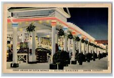 Denver Colorado Postcard Elitch Gardens Penny Arcade Midway 1940 Vintage Antique picture