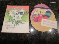 2 Antique 1931 Easter Greeting Cards picture