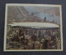 Zeppelin Los Angeles 1930s German Tobacco Card, Die, Waldorf-Astoria #82 picture