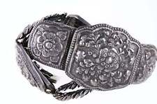 c1920's Mexican Sterling Silver Repousse Belt 31