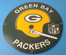 Vintage Green Bay Packers Sign - NFL Football Stadium Porcelain Gas Pump Sign picture