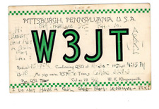 Ham Radio Vintage QSL Card      W3JT   1952   Pittsburgh, PA. picture
