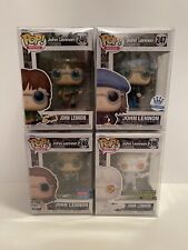John Lennon Funko Pop Set Beatles #240 #246 #247 Exclusives NEW With Cases picture