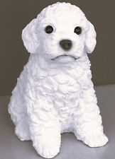 Vintage White POODLE Lifelike Realistic Dog Figurine picture