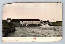 Allegan MI-Michigan, Big Dam, Spillway Vintage Souvenir Postcard picture