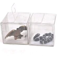Two Little Critterz Miniature Porcelain Figurines King  Snake Brown Bat picture
