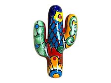 Talavera Wall Cactus Folk Art Mexican Pottery Home Decor Multicolor 6.25