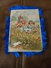 Antique Christmas Greeting Card 1882 Terwilliger & Peck Advertising Fur Boarder picture