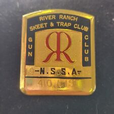 1974 River Ranch Skeet & Trap Gun Club NSSA 410 A 1st Lapel Badge Gold Tone Pin picture