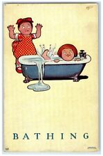 c1910's Little Child Bathing Bath Tub Unposted Antique Postcard picture