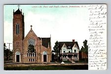 Jamestown NY-New York, St Peter and Paul's Church, c1910 Vintage Postcard picture