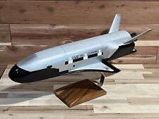 Hand Crafted Mahogany Wood X-37B USAF Boeing 18” Table Top Model Damaged picture