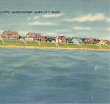 MA Harwich Port Wyndemere Bluffs Cape Cod Summer Cottages Postcard c1940s picture