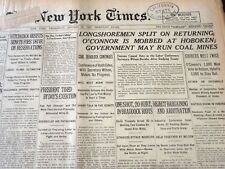 1919 OCTOBER 22 NEW YORK TIMES - GOVERNMENT MAY RUN COAL MINES - NT 6407 picture