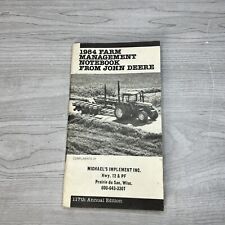 1984 John Deere Farm Management Notebook 117 Annual Edition Prairie du Sac Wisc picture